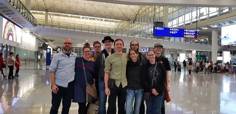 Die Gruppe nach Ankunft am Hongkonger Flughafen